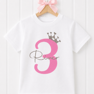 Personalised Girls "Number" Birthday T-Shirt