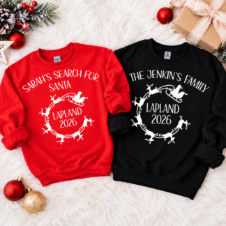 Lapland Jumper Circle Santa & His Reindeer