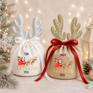 Lapland Reindeer Gift Bag White And Beige