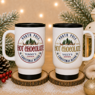 Personalised North Pole Christmas Blend Red and Gold