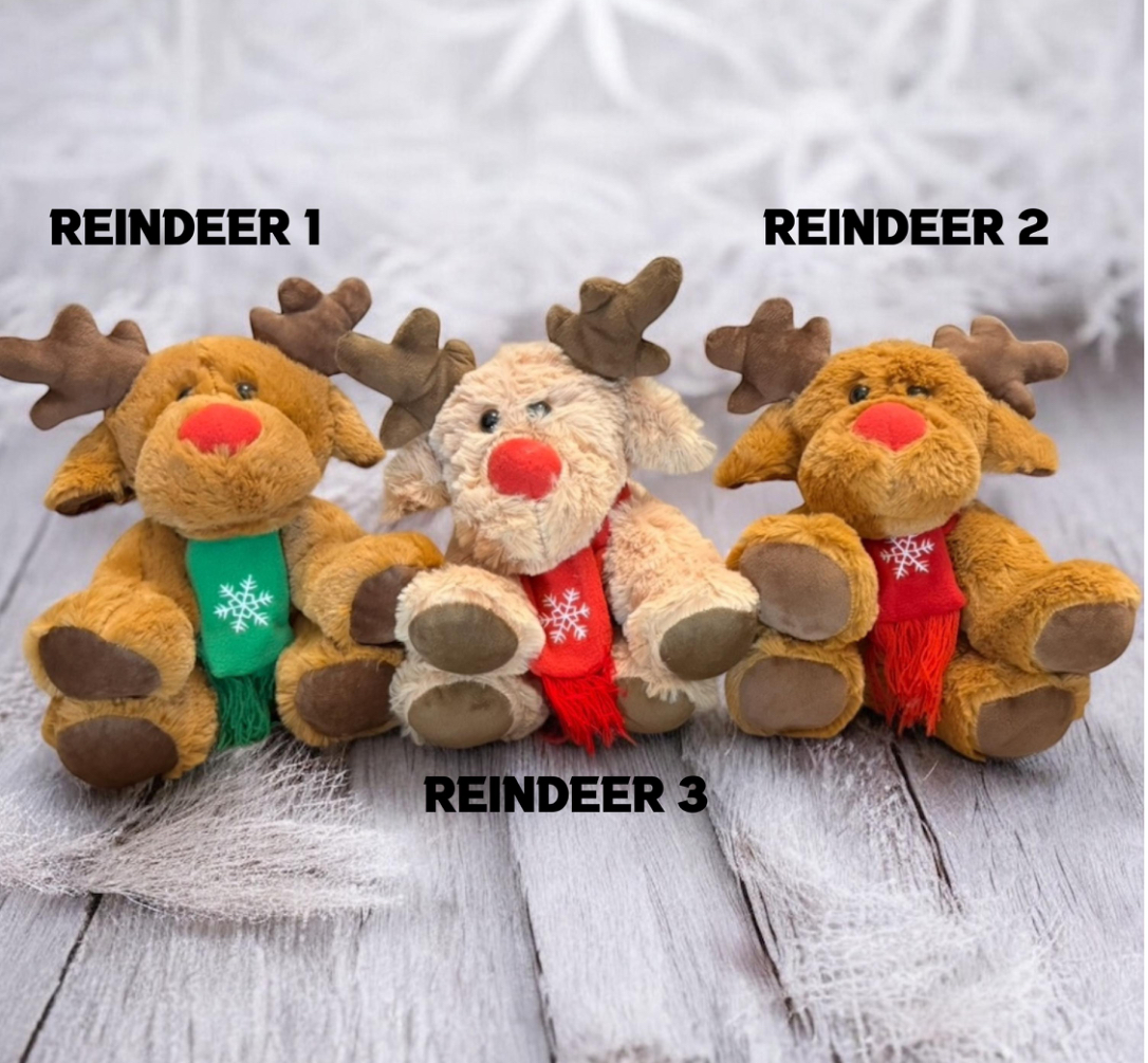 Personalised Lapland Reindeer (Reindeer 1 Dark Brown With Green Scarf) - Image 5
