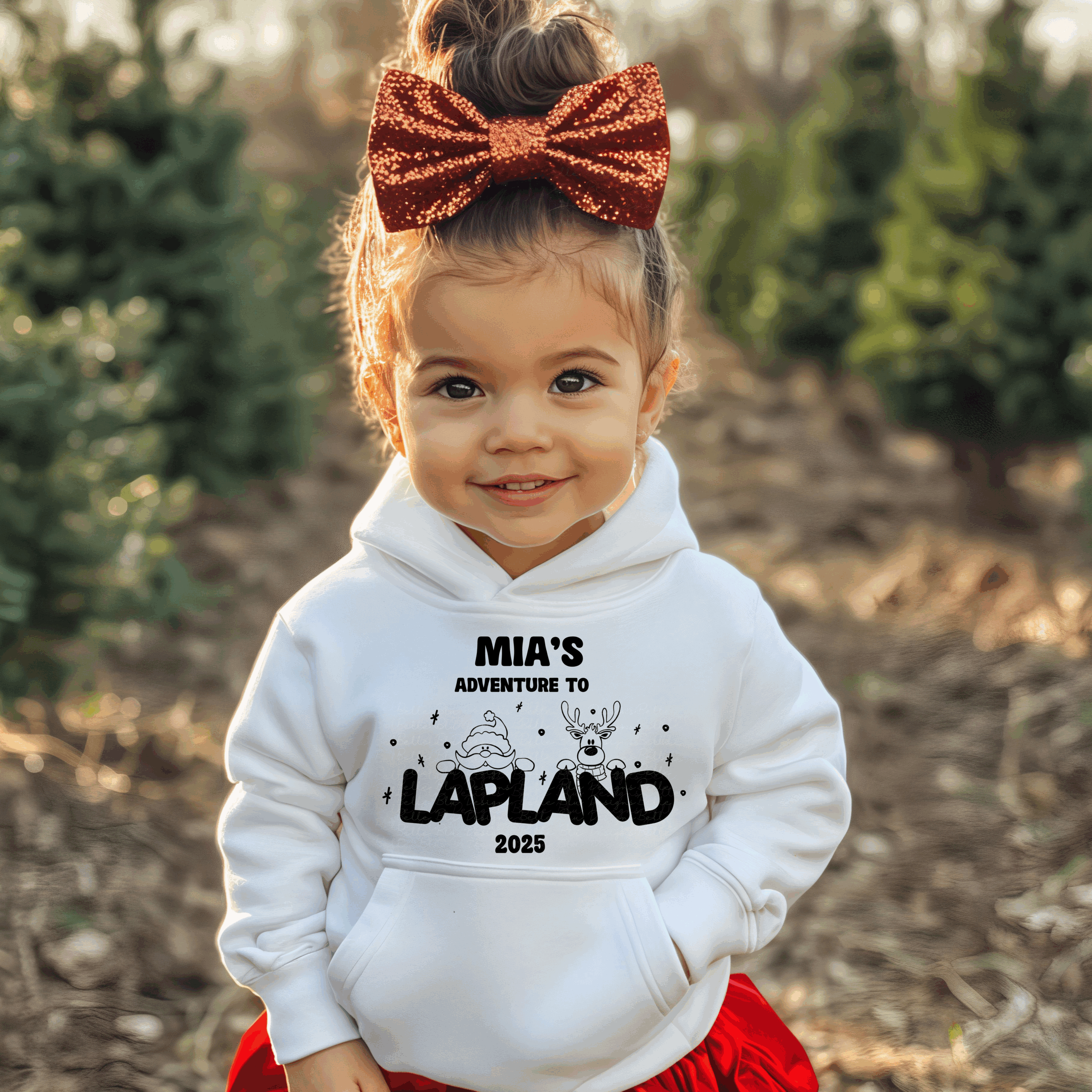 Lapland Hoodie Peeping Santa - Image 3