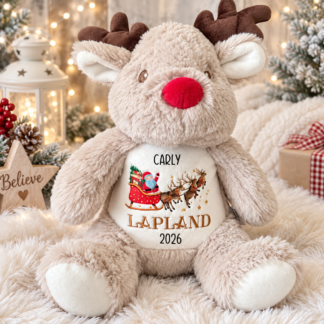 Personalised "Santa And His Sleigh" Lapland Reindeer