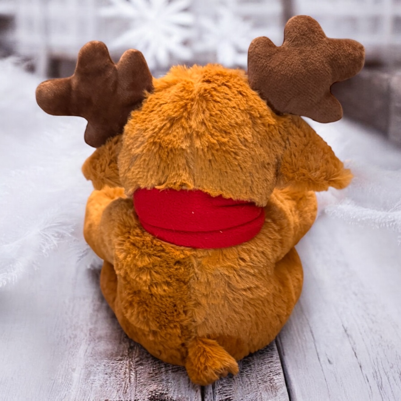 Personalised Lapland Reindeer (Reindeer 2 Dark Brown With Red Scarf) - Image 3