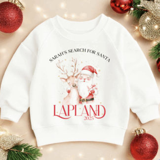 Lapland Santa Jumper, Babygrow and Bib