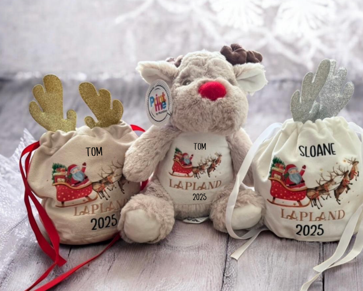 Personalised Light Reindeer Santa and His Sleigh - Image 3
