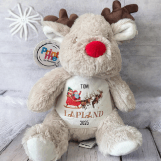 Personalised Light Reindeer Santa and His Sleigh