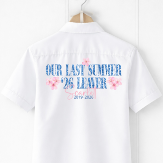 Last Day of School Leavers Shirt "Last Summer" Blue 