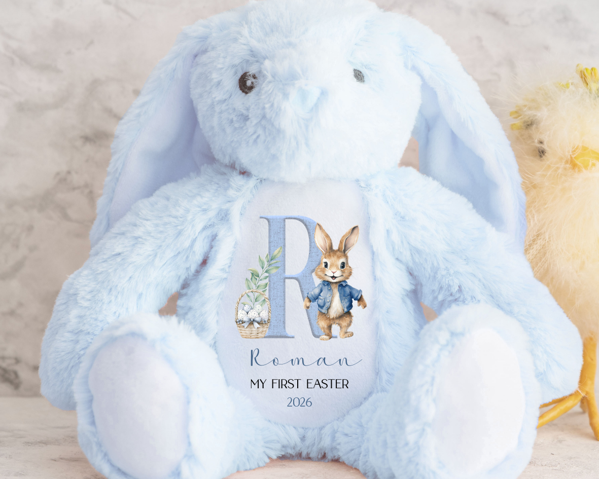 Personalised Easter Boy's Alphabet Bunny