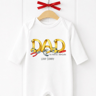 Personalised "Dad- The Perfect Measure" Father’s Day Vest, Baby-grow or Bib.