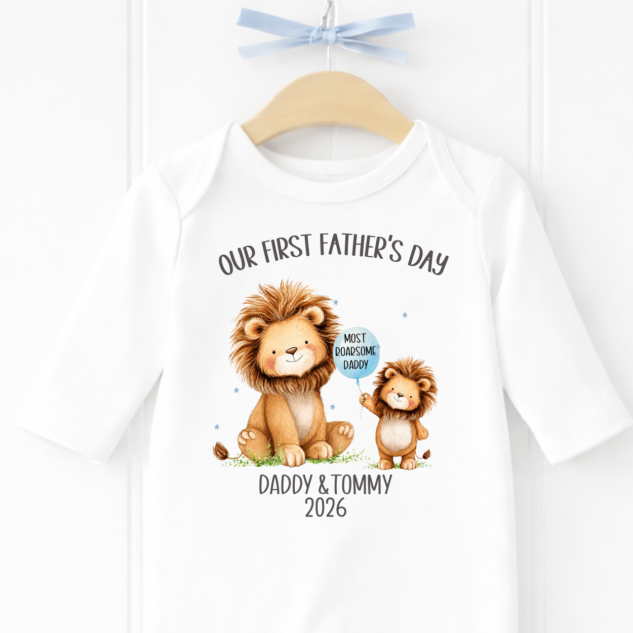Personalised Boy's Father's Day Babygrow, Vest and Matching Bib.