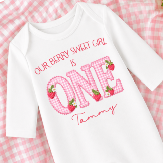 Girls Berry Sweet Baby-grow, Vest or Bib