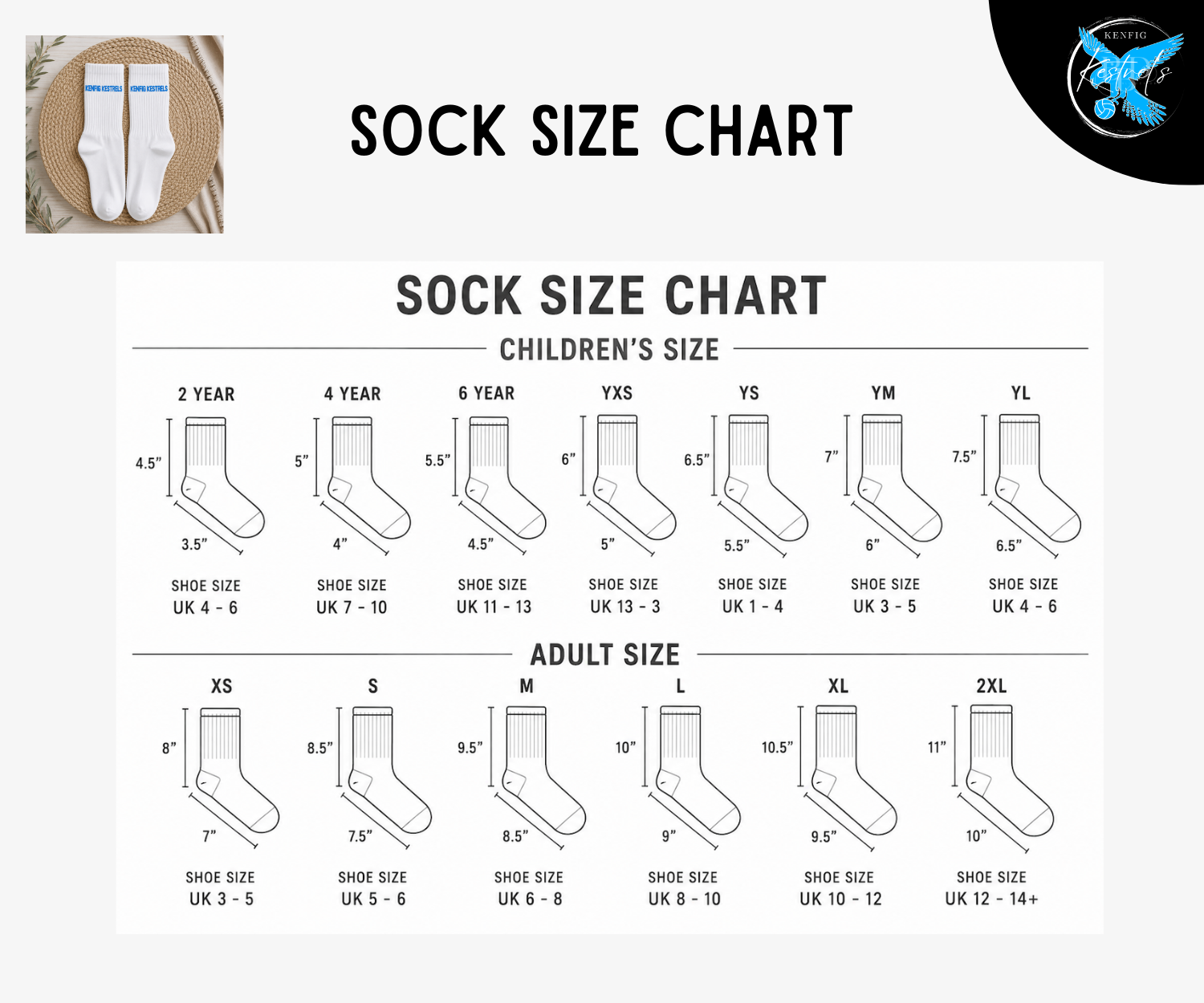Kenfig Kestrels Club Socks - Image 2