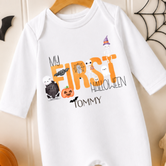 Boys My First Halloween "Skeleton" Babygrow, Vest or Bib