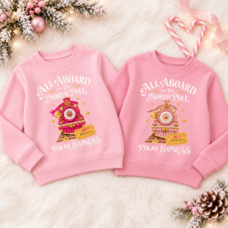 Polar Express Pink Embroidered Style Jumper