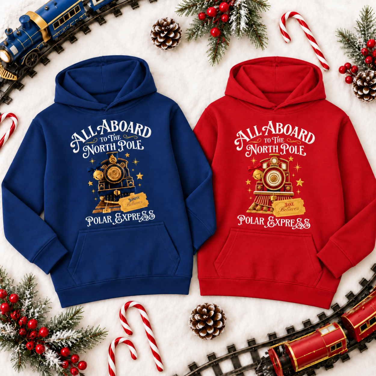 Polar Express Embroidered Hoodie