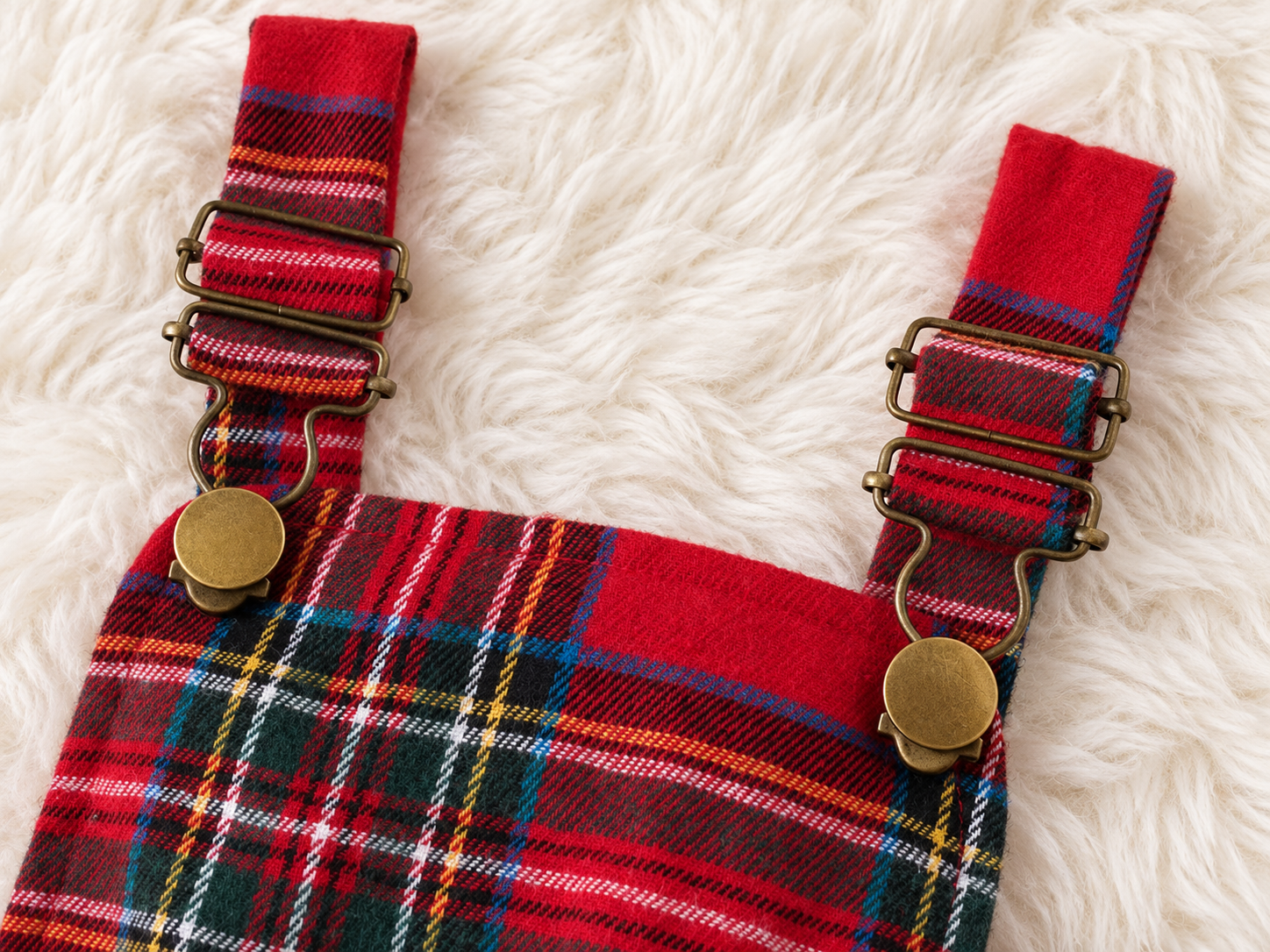 Christmas Tartan Dress And Matching HeadBand - Image 3