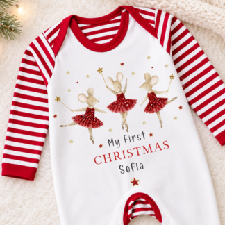Personalised Ballerina Mice Babygrow, Vest or Bib