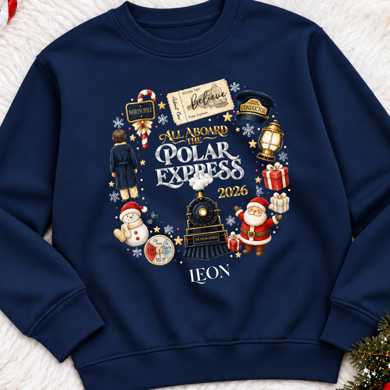 Polar Express Circle Design Jumper - Image 3