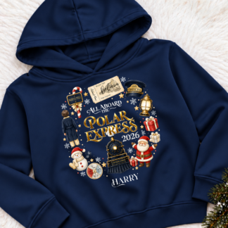 Polar Express Circle Design Hoodie