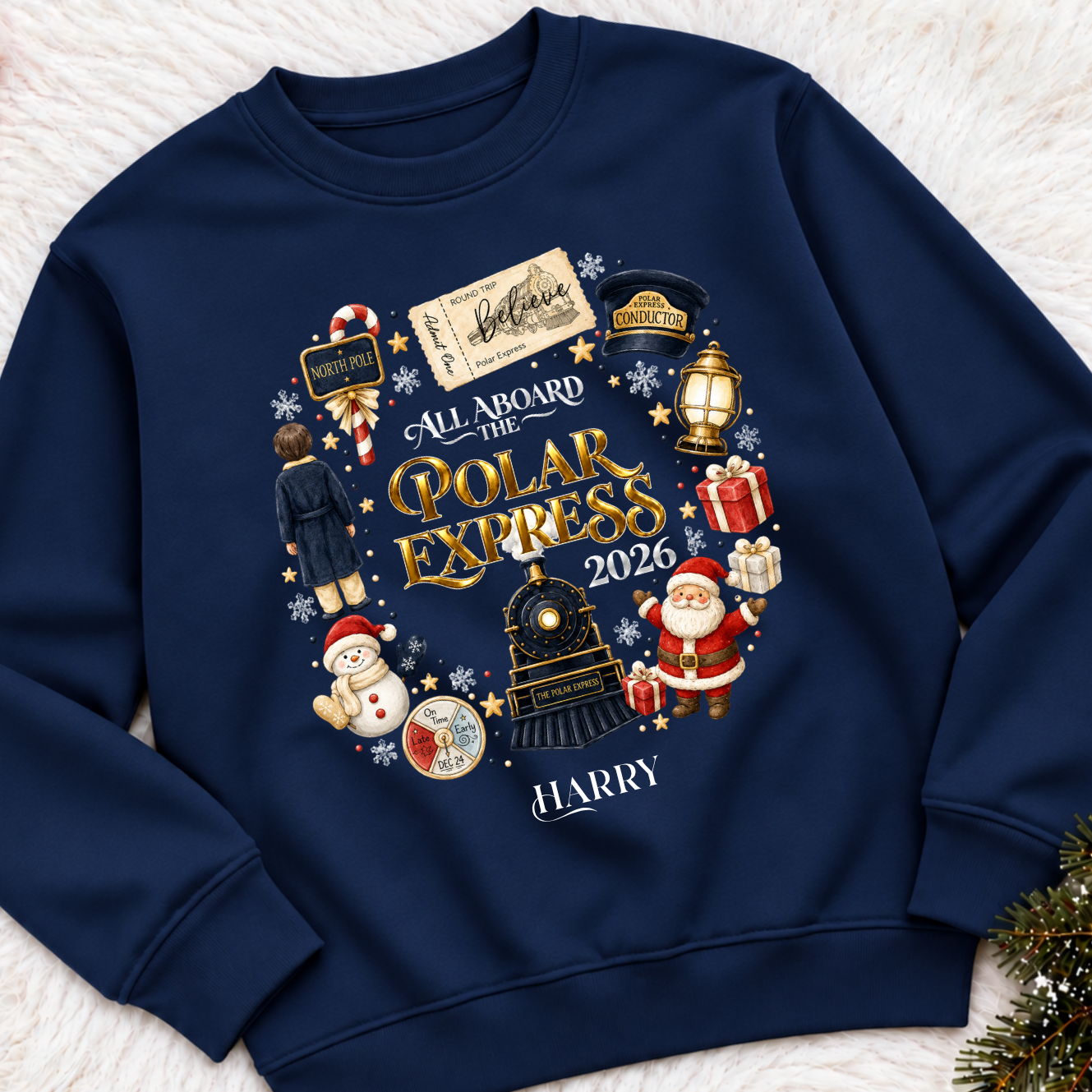 Polar Express Circle Design Jumper