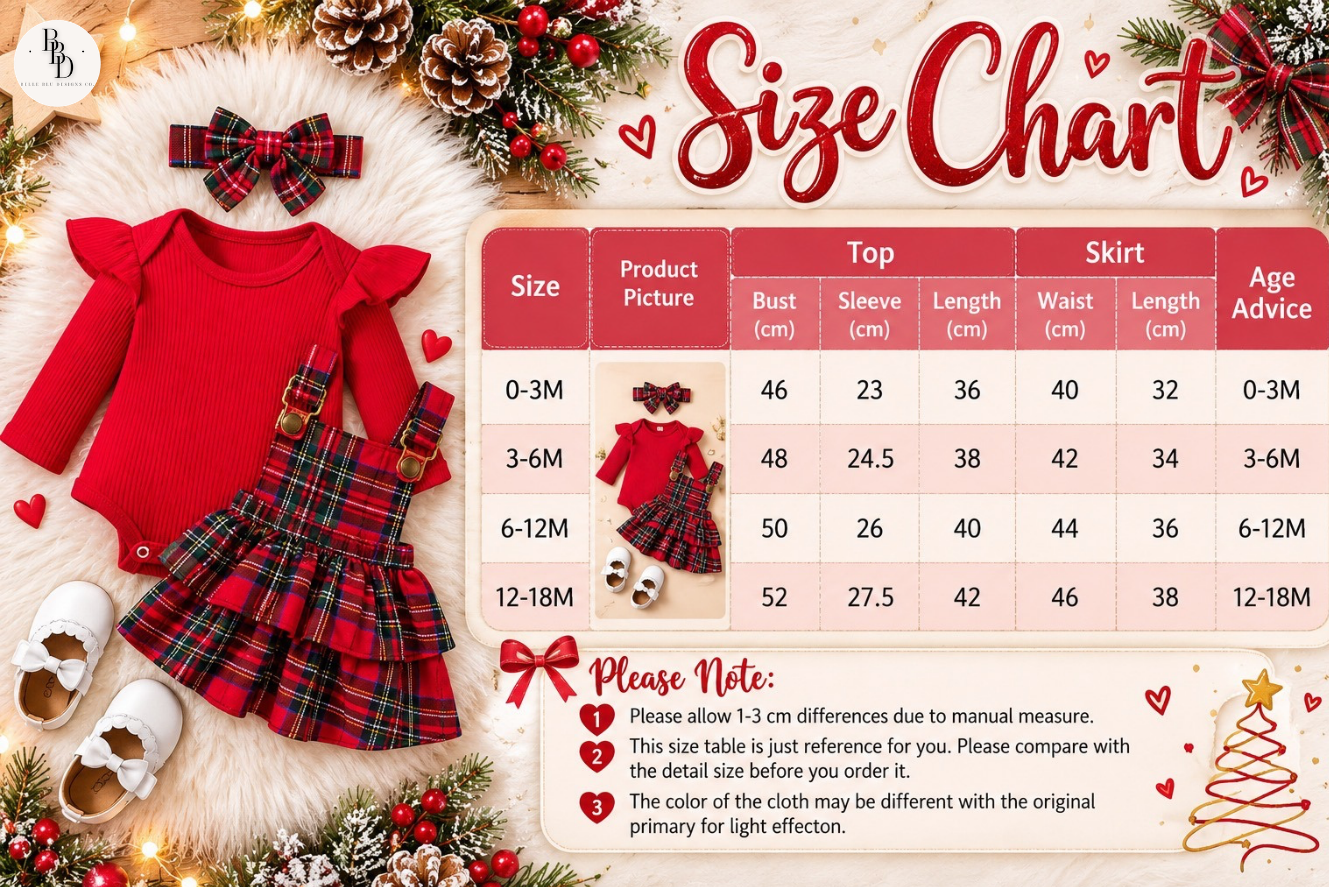 Christmas Tartan Dress And Matching HeadBand - Image 9
